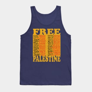 Free Palestine,Palestine cities, Palestine solidarity,Support Palestinian artisans,End occupation Tank Top